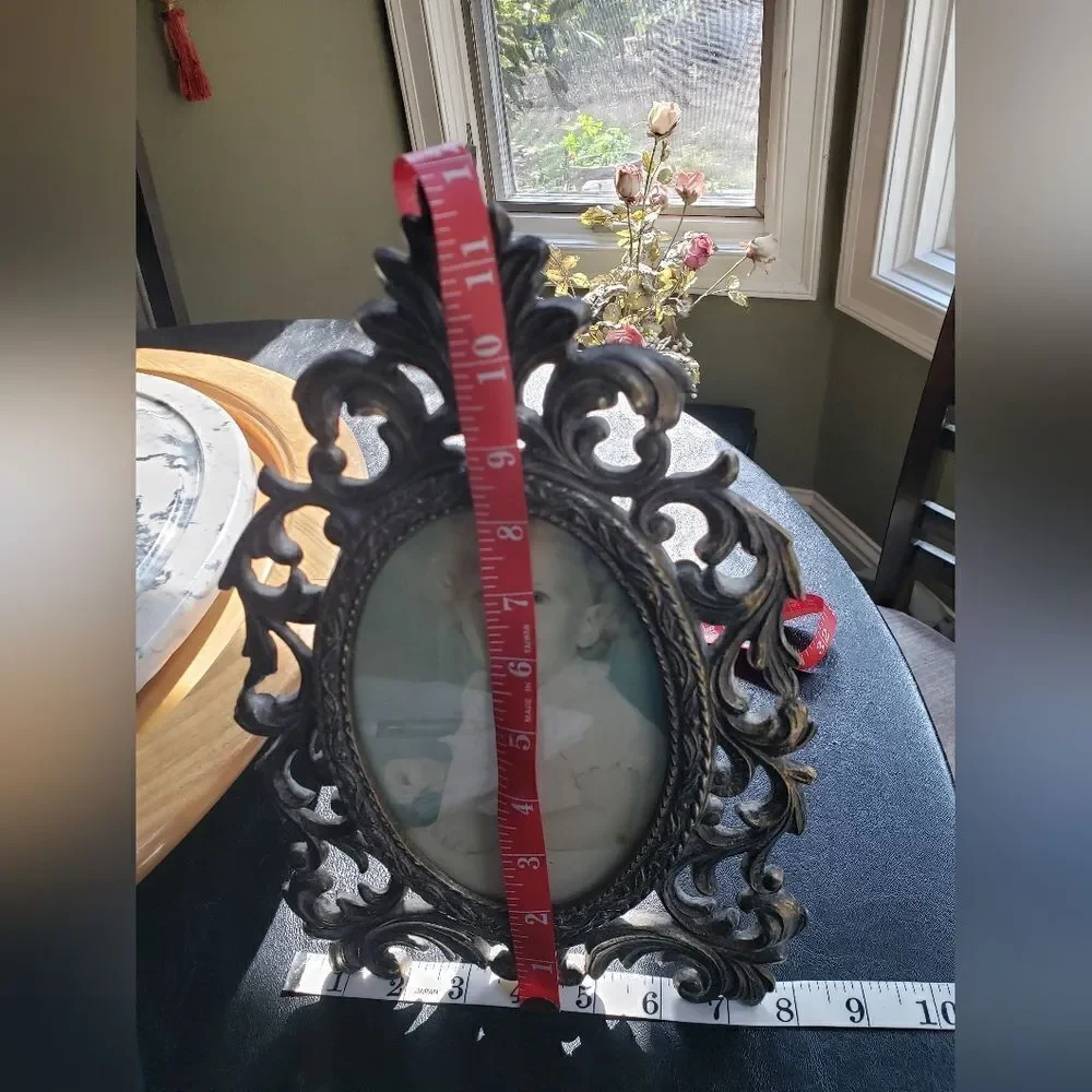 Antique Ornate Metal Picture Frame